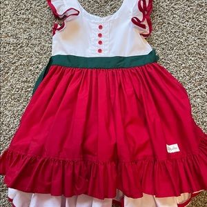 Nelly Madison red/green girls dress size 7/8